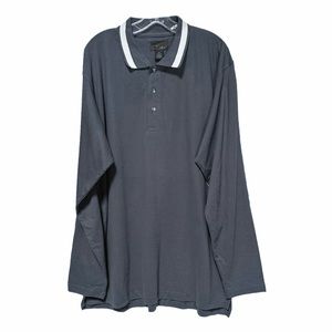 Big Sky Outfitters Brushed Cotton Long Sleeve Polo